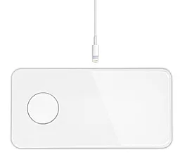 Беспроводное (индукционное) зарядное устройство быстрой QI зарядки Qitech Mini AIRPower для Apple iPhone и Apple Watch White (QT-MiniAP) - миниатюра 2
