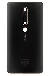Задняя крышка корпуса Nokia 6.1 Dual Sim TA-1043 / TA-1050, со стеклом камеры Original Black - фото Задняя крышка корпуса Nokia 6.1 Dual Sim TA-1043 / TA-1050, со стеклом камеры Original Black