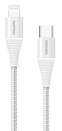 Кабель Vokamo Luxlink USB Type-C - Lightning 18w 3a 1.2м PD сable Silver (VKM20052) - фото Кабель Vokamo Luxlink USB Type-C - Lightning 18w 3a 1.2м PD сable Silver (VKM20052)