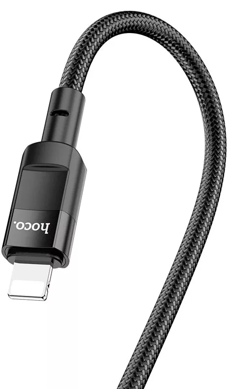 Кабель Hoco U106 USB Type-C - Lightning 20w 3a 1.2м PD сable Black - фото 4