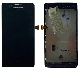 Дисплей Lenovo A600E с тачскрином и рамкой, оригинал, Black - фото Дисплей Lenovo A600E с тачскрином и рамкой, оригинал, Black