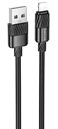 Кабель Borofone BX106 Charge USB-A - Lightning 12w 2.4a 1м cable Black - фото Кабель Borofone BX106 Charge USB-A - Lightning 12w 2.4a 1м cable Black