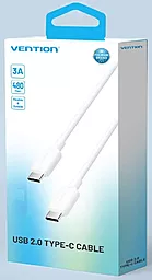 Кабель Vention USB Type-C - Type-C 60w 3a 1м PD cable White (TRCWF) - мініатюра 5 Кабель Vention USB Type-C - Type-C 60w 3a 1м PD cable White (TRCWF) - мініатюра 5