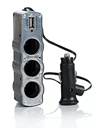 Автомобильное зарядное устройство Weifeng WF-0120 120w 3 cigarette lighter silver