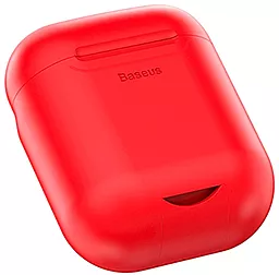 Силиконовый чехол для Apple AirPods Baseus Wireless Charger Case Red (WIAPPOD-09) - миниатюра 3