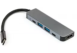 Мультипортовый USB Type-C хаб Vinga USB-C -> HDMI + 2xUSB 3.0 + 2xPD (VCPHTC5AL) - миниатюра 3