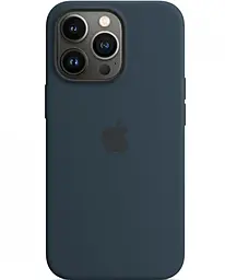 Чохол Silicone Case Full with MagSafe and SplashScreen для Apple iPhone 13 Pro Max Abyss Blue - фото Чохол Silicone Case Full with MagSafe and SplashScreen для Apple iPhone 13 Pro Max Abyss Blue