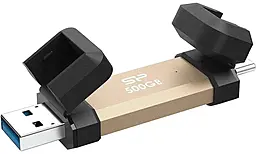 SSD Накопитель Silicon Power 500Gb TypeC/USB3.2 DS72 Gold (SP500GBUC3S72VPG) - фото SSD Накопитель Silicon Power 500Gb TypeC/USB3.2 DS72 Gold (SP500GBUC3S72VPG)