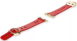 для умных часов iWatch Genuine Leather Strap Malibu Series for Apple Watch 38mm Red - миниатюра 2