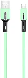 Кабель Usams U51 Silicone USB-A - Lightning 10w 1м cable Mint (US-SJ431) - фото Кабель Usams U51 Silicone USB-A - Lightning 10w 1м cable Mint (US-SJ431)