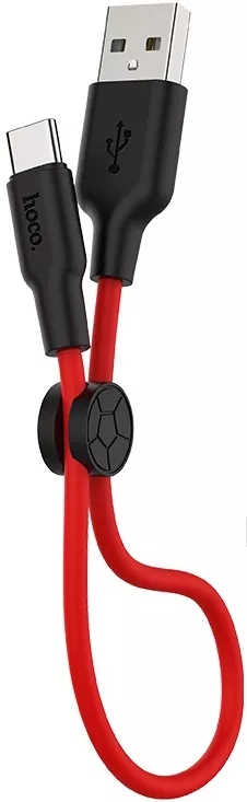 Кабель Hoco X21 Plus Silicone USB-A - Type-C 15w 3a 0.25м cable Red - фото 3