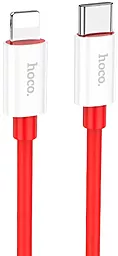 Кабель USB PD Hoco X87 Magic Silicone 20W USB Type-C - Lightning Cable Red