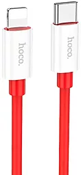 Кабель Hoco X87 Magic Silicone USB Type-C - Lightning 20w 3a 1м PD сable Red - фото Кабель Hoco X87 Magic Silicone USB Type-C - Lightning 20w 3a 1м PD сable Red