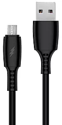 Кабель Walker C308 USB-A - micro USB 12w 2.4a 1м cable Black - фото Кабель Walker C308 USB-A - micro USB 12w 2.4a 1м cable Black