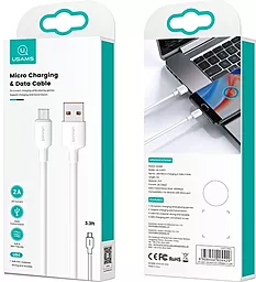 Кабель Usams SJ608 U84 USB-A - micro USB 10w 2м cable White - миниатюра 3 Кабель Usams SJ608 U84 USB-A - micro USB 10w 2м cable White - миниатюра 3