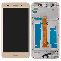 Дисплей Huawei Y6 II, Honor 5A, Honor Holly 3 (CAM-L03, CAM-L23, CAM-L21, CAM-UL00, CAM-L32, CAM-L22) з тачскріном і рамкою, Gold