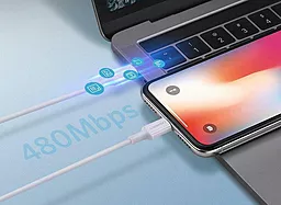 Кабель Ugreen US171 MFI USB Type-C - Lightning 18w 3a 2м PD сable White (60749) - миниатюра 4 Кабель Ugreen US171 MFI USB Type-C - Lightning 18w 3a 2м PD сable White (60749) - миниатюра 4