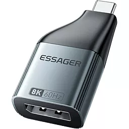 Видео переходник (адаптер) USB Type-C - DisplayPort v1.4 8k 60hz gray (EZJDP-MJ0G-P) Essager - фото Видео переходник (адаптер) USB Type-C - DisplayPort v1.4 8k 60hz gray (EZJDP-MJ0G-P) Essager