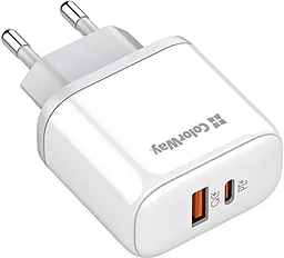 Мережевий зарядний пристрій ColorWay 45w PD/QC USB-C/USB-A ports home charger white (CW-CHS042PD-WT)