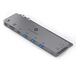 Мультипортовый USB Type-C хаб AIRON USB Type-C - HDMI/USB3.0/Card Reader/Type-C/Thunderbolt 3 Space Grey - миниатюра 2