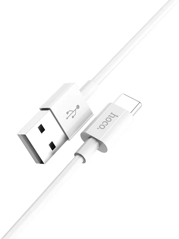Кабель Hoco X23 Skilled USB-A - Type-C 12w 2.4a 1м cable White - фото 3