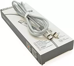 Кабель iKaku KSC-723 GAOFEI USB Type-C - Lightning 20w 3a 1м PD сable Silver - фото Кабель iKaku KSC-723 GAOFEI USB Type-C - Lightning 20w 3a 1м PD сable Silver