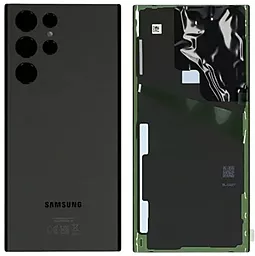 Задняя крышка корпуса Samsung Galaxy S23 Ultra S918 со стеклом камеры Phantom Black - фото Задняя крышка корпуса Samsung Galaxy S23 Ultra S918 со стеклом камеры Phantom Black