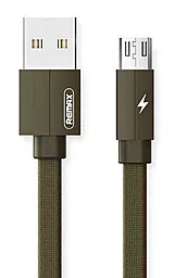 Кабель Remax Kerolla USB-A - micro USB 10.5w 1м cable Dark/Green (RC-094m) - фото Кабель Remax Kerolla USB-A - micro USB 10.5w 1м cable Dark/Green (RC-094m)