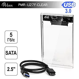 Карман для HDD PrologiX PMR-U27F (PMR-U27F-CLEAR) Clear - фото Карман для HDD PrologiX PMR-U27F (PMR-U27F-CLEAR) Clear