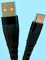 Кабель Denmen D57T USB-A - Type-C 12w 2.4a 1м cable Black - фото Кабель Denmen D57T USB-A - Type-C 12w 2.4a 1м cable Black