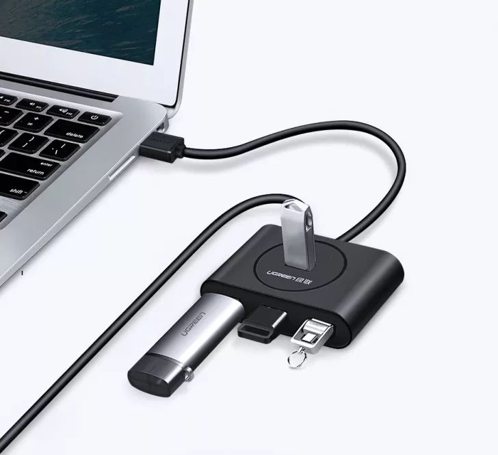 USB Type-C + USB-A хаб Ugreen CR113 black - фото 7