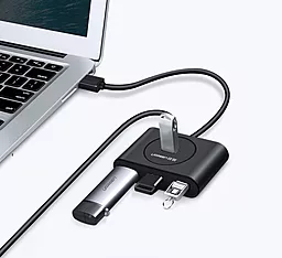 USB Type-C + USB-A хаб Ugreen CR113 black - мініатюра 7 USB Type-C + USB-A хаб Ugreen CR113 black - мініатюра 7