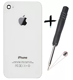 Задняя крышка iPhone 4 White (75184) + набор для открывания корпусов