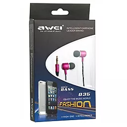 Наушники Awei ES-Q35 Pink - миниатюра 2 Наушники Awei ES-Q35 Pink - миниатюра 2