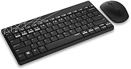 Комплект (клавіатура+мишка) Rapoo (8000M) Black - мініатюра 2