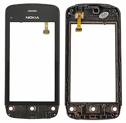 Сенсор (тачскрин) Nokia C5-03, C5-06 with frame (original) Black