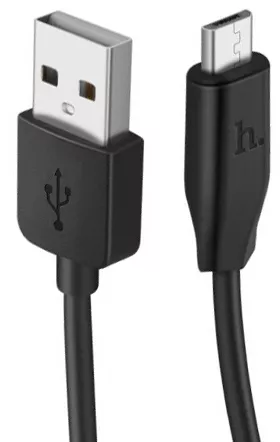 Кабель Hoco X1 Rapid USB-A - micro USB 12w 2.4a 1м cable Black - фото 2