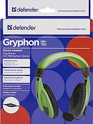 Наушники Defender Gryphon NH-750 Green - миниатюра 3