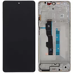 Дисплей Xiaomi Redmi Note 13 5G Global, Redmi Note 13 5G China с тачскрином и рамкой, оригинал, Arctic White
