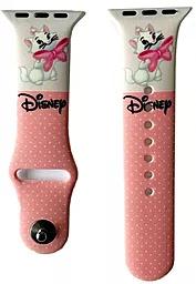 Ремінець Silicone Disney для Apple Watch 42mm/44mm/45mm/49mm Kitty Marie Pink