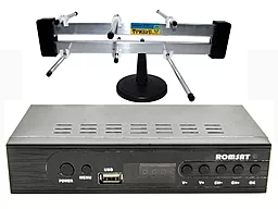 Комплект цифрового ТВ Romsat TR-2018HD + Комнатная антенна