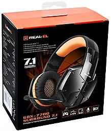 Навушники REAL-EL GDX-7700 Surround 7.1 Black/Orange - мініатюра 8