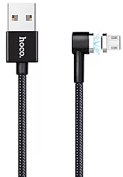Кабель USB Hoco U20 L-Shape Magnetic Absorption micro USB Cable Black