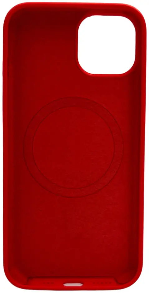 Чехол Silicone Case Full Fine Ring MagSafe для Apple iPhone 13  Red - фото 2