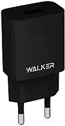 Мережевий зарядний пристрій Walker WH-26 2.1a USB-A charger black