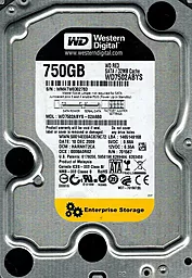 Жесткий диск Western Digital 3.5" 750GB 7200prm 32MB (WD7502ABYS) - фото Жесткий диск Western Digital 3.5" 750GB 7200prm 32MB (WD7502ABYS)