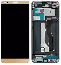 Дисплей ZTE Blade V9 с тачскрином и рамкой, Gold - фото Дисплей ZTE Blade V9 с тачскрином и рамкой, Gold