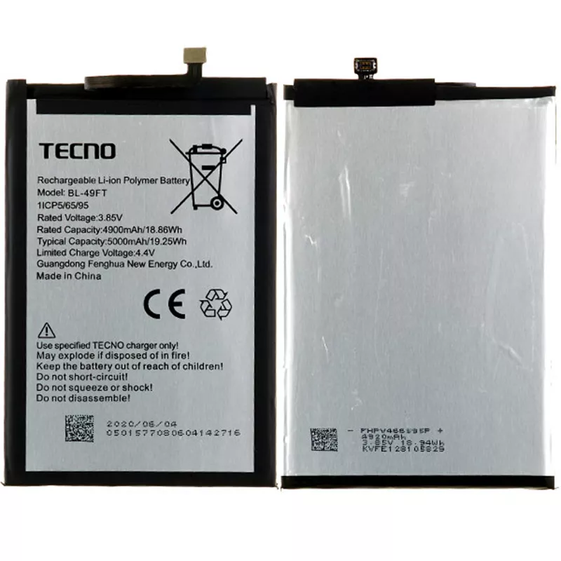 Аккумуляторы для телефона Tecno BL-49FT фото