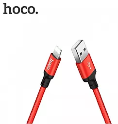 Кабель USB Hoco X14 Times Speed Lightning Cable Red / Black - миниатюра 3