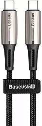 USB PD Кабель Baseus Water Drop-Shaped Lamp 60W 3A USB Type-C - Type-C Cable Black (CATSD-J01)
